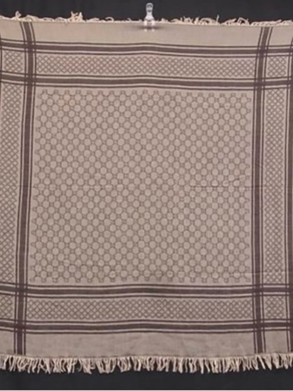 Gucci Beige and Brown Signature Pattern Throw